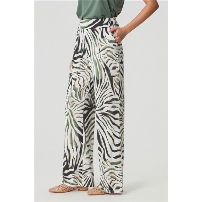 Batida Broek wijd 2405 khaki print